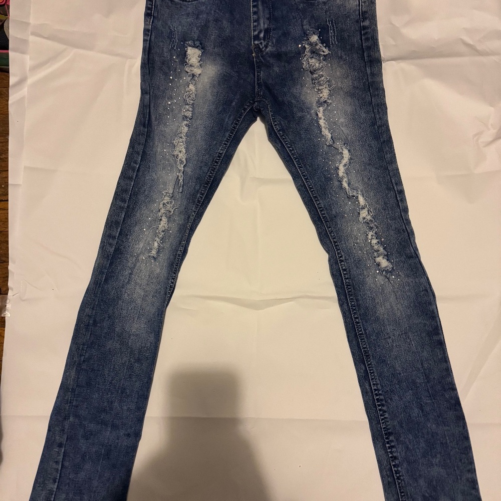 Distressed Denim Jeans